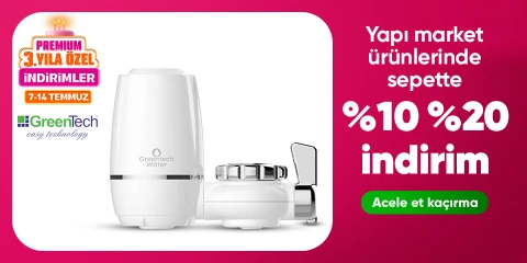 Greentech Markasına Özel Sepette %10 - %20 indirim 