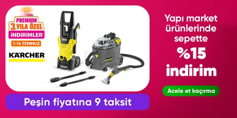 Karcher Markalı Ürünlerde Sepette %15 İndirim