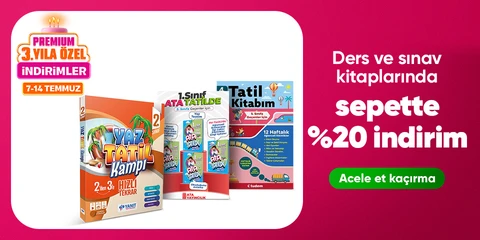 Ders ve sınav kitaplarında sepette %20 indirim