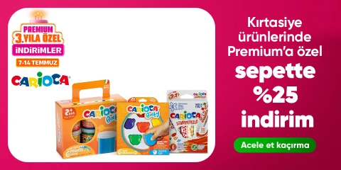 Carioca Kırtasiye Ürünlerinde Premium'a Özel sepette %25 indirim