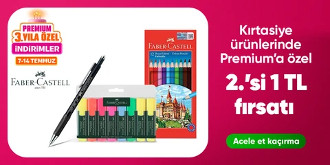 Faber Castell Kırtasiye Ürünlerinde Premium'a Özel 2. 1 TL 