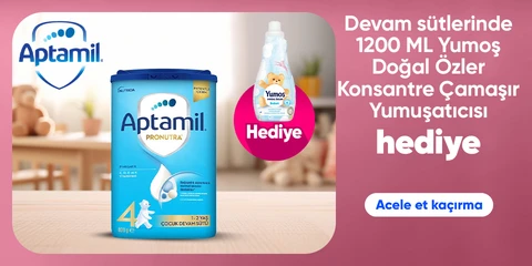 Aptamil Alışverişinize Yumoş Doğal Özler Konsantre Çamaşır Yumuşatıcısı Bebek 1200 ML hediye