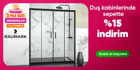 Raumark Duşakabinlerde Sepette %15 İndirim