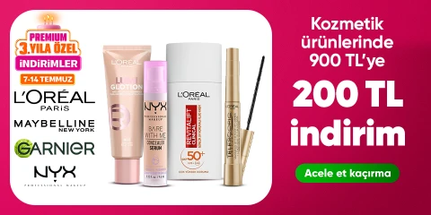 Kozmetik ürünlerinde  200 TL indirim