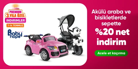 Babyhope Akülü ve Bisikletlerde Sepette Net %20 İndirim
