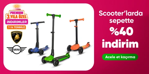 Lamborghini & Mini Cooper Scooterlarda  Sepette Net %40 İndirim
