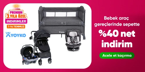 Yoyko Bebek Araç Gereçlerinde Sepette Net %40 İndirim