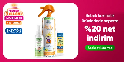 Babyton Markalı Bebek Kozmetik Ürünlerinde Sepette Net %20 İndirim