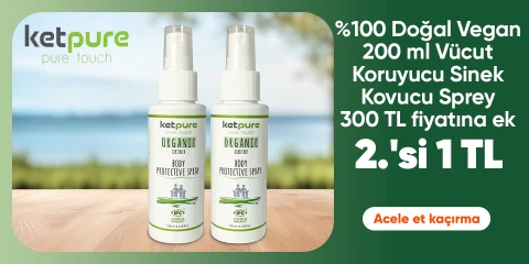 Ketpure Organik Sertifikalı Vücut Koruyucu Sinek Kovucu Sprey %100 Doğal Vegan 200 ml
