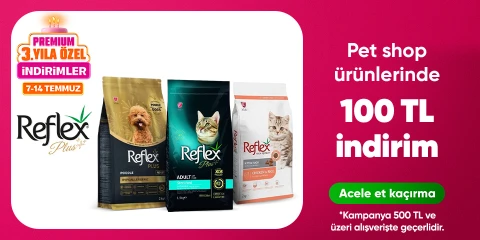 Pet shop ürünlerinde 100 TL indirim*