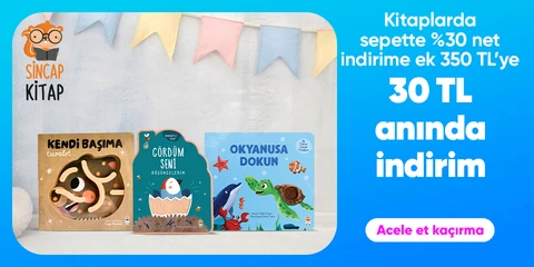Kitaplarda sepette %30 net indirime ek 350 TL’ye 30 TL anında indirim