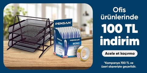 Ofis İhtiyaçlarına Özel 700 TL üzerine 100 TL İndirim