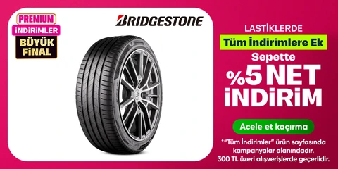 Bridgestone Lastiklerde 300 TL Üzeri Sepette %5 İndirim