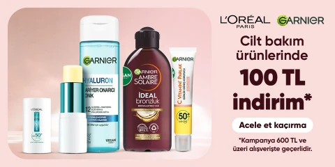 Cilt bakım ürünlerinde  600 TL'ye 100 TL indirim