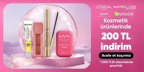 Kozmetik ürünlerinde  200 TL indirim