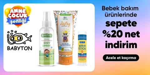 Babyton Markalı Ürünlerde Sepette net %20 İndirim