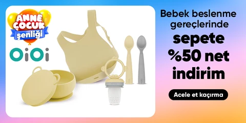 OiOi Markalı Ürünlerde Sepette net %50 İndirim