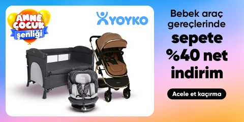 Yoyko Bebek Araç Gereçlerinde Sepette Net %40 İndirim