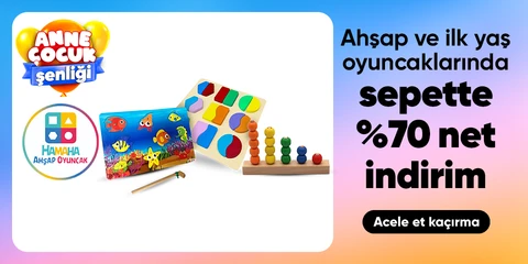 Hamaha Ahşap ve İlk Yaş Oyuncaklarında Sepette Net %70 İndirim