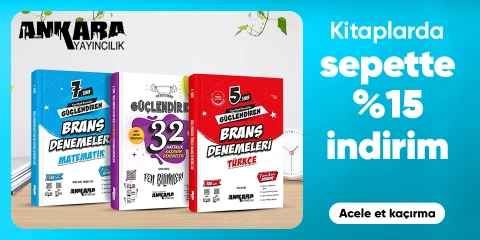 Kitaplarda  sepette %15 indirim