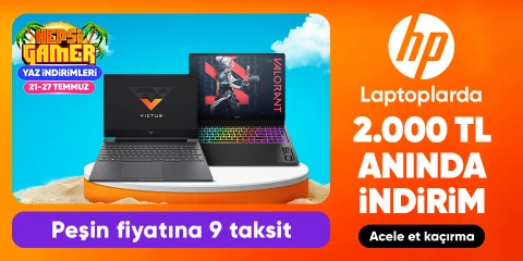 HP Laptoplarda 2.000 TL Kupon