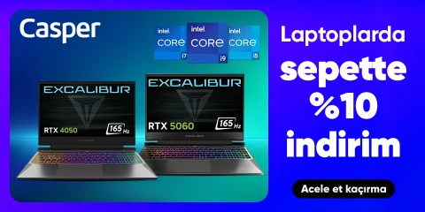 Casper Laptoplarda Sepette %10 İndirim