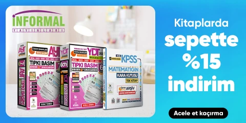 Kitaplarda  sepette %15 indirim