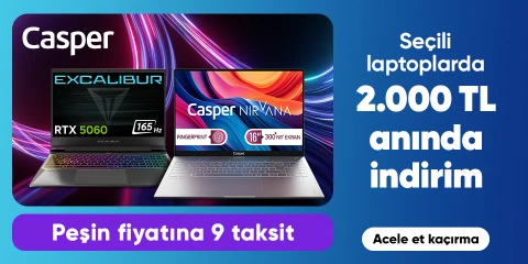 Seçili laptoplarda  2.000 TL anında indirim