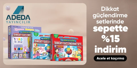 Dikkat güçlendirme setlerinde  sepette %15 indirim