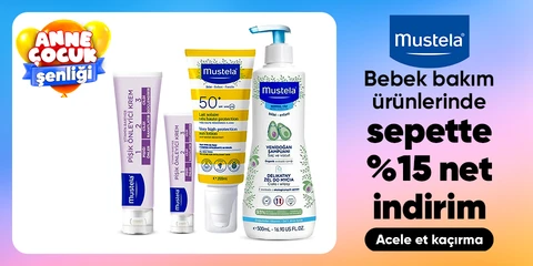 Mustela Bebek Bakım Ürünlerinde Sepette Net %15 İndirim
