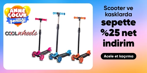 Cool Wheels Scooter ve Kasklarda Sepette Net %25 İndirim