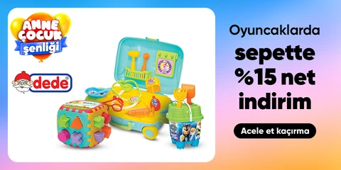 Dede Markalı Oyuncaklarda Sepette Net %15 İndirim