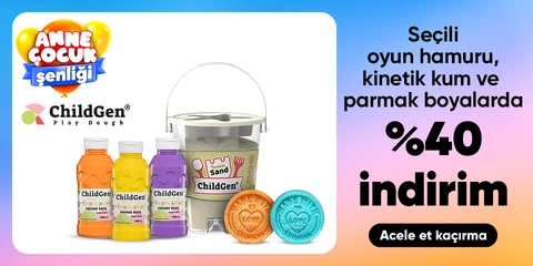 Seçili ChildGen Play Dough Oyun Hamuru, Kinetik Kum ve Parmak Boyalarda %40 İndirim