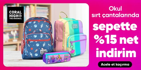 Coral High Okul Sırt Çantalarında Sepette Net %15 İndirim