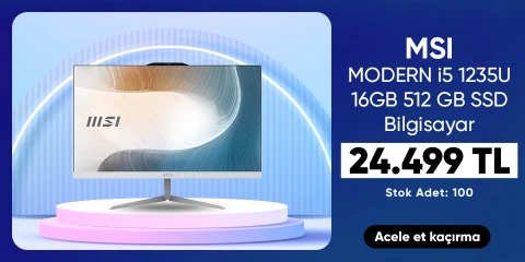 MSI MODERN i5 1235U 16GB 512GB SSD Bilgisayar
