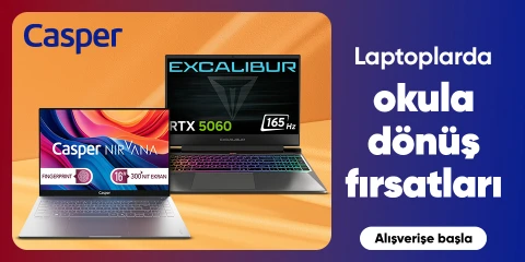 Casper Laptoplarda Okula Dönüş Fırsatları