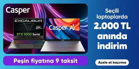 Seçili laptoplarda  2.000 TL anında indirim