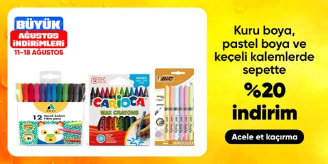 Kuru Boya,Pastel Boya ve Keçeli Kalemlerde Sepette %20 İndirim