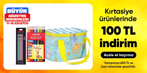 Okula dönüşe Özel Kırtasiye Ürünlerinde 600 TL'ye 100 TL İndirim