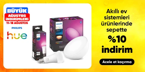 Philips Hue Akıllı Ev Sistemleri Ürünlerinde Sepette %10 İndirim