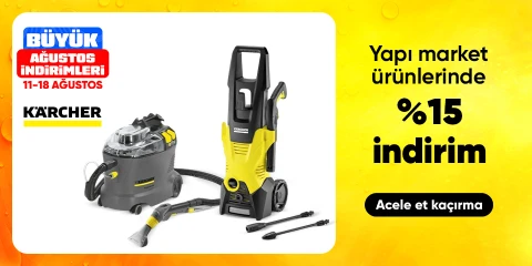 Karcher Markalı Ürünlerde Sepette %15 İndirim