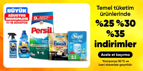 Temel tüketim ürünlerinde  %25 %30 %35 indirimler