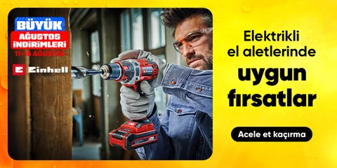 Einhell Markalı  Elektrikli El Aletleri  Ürünlerinde  10000 TL'ye 150 TL İndirim
