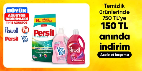 Temizlik ürünlerinde 750 TL' ye 150 TL anında indirim