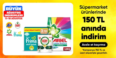 Temizlik ürünlerinde 750 TL' ye 150 TL anında indirim
