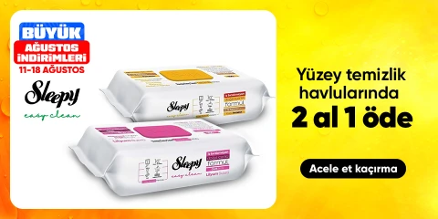 Yüzey temizlik havlularında  2 al 1 öde