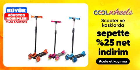 Cool Wheels Marka Scooter ve Kasklarda Sepette Net %25 İndirim