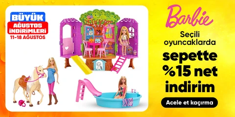 Seçili Barbie Markalı Oyuncaklarda   Sepette Net %15 İndirim