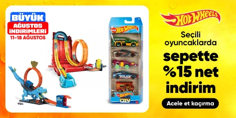Seçili Hot Wheels Markalı Oyuncaklarda Sepette Net %15 İndirim
