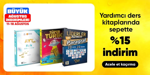 Yardımcı ders kitaplarında  sepette %15 indirim
